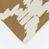 Große Punkte in Kontrastbraun Fleecedecke (Ecke)