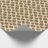 Große Punkte in Kontrastbraun Geschenkpapier (Ecke)