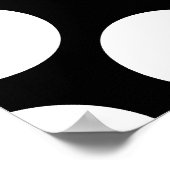 Große Punkte in Schwarz und Weiß. Poster (Ecke)
