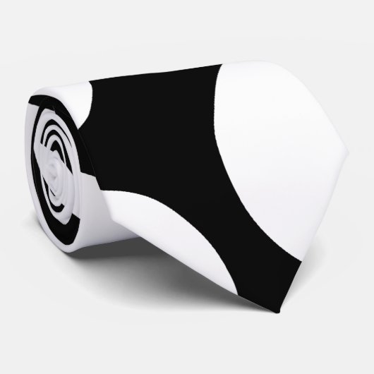 Große Punkte in Schwarzweiss. Krawatte (Gerollt)