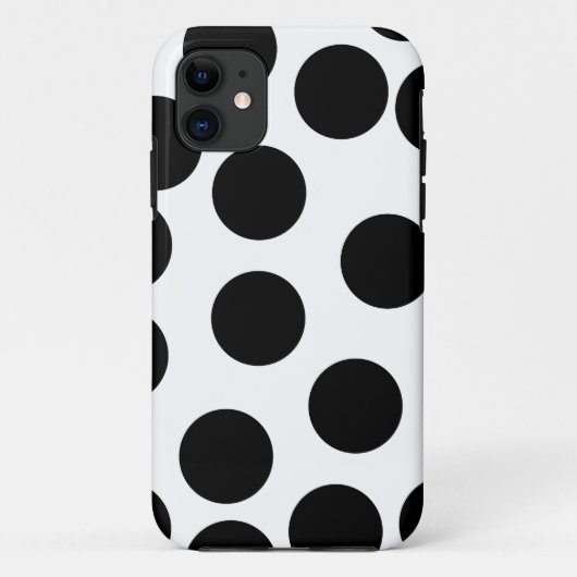 Große Punkte. Schwarzweiss-Muster Case-Mate iPhone Hülle (Rückseite)