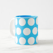 Große Punkte Zweifarbige Tasse (Vorderseite Links)