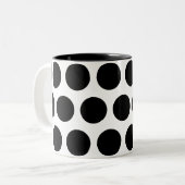 Große Punkte Zweifarbige Tasse (Vorderseite Links)
