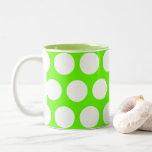 Große Punkte Zweifarbige Tasse