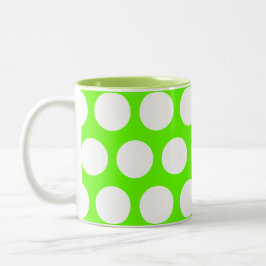 Große Punkte Zweifarbige Tasse