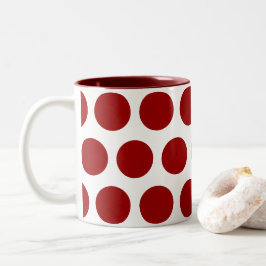 Große Punkte Zweifarbige Tasse