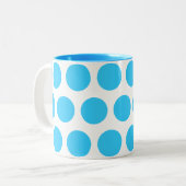 Große Punkte Zweifarbige Tasse (Vorderseite Links)