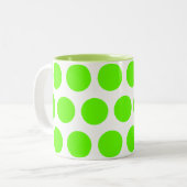 Große Punkte Zweifarbige Tasse (Vorderseite Links)