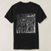 Große Pyramide Gizeh Antike Alien UFO Hieroglyph T-Shirt (Design vorne)