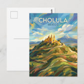 Große Pyramide von Cholula Mexiko Postkarte (Vorne/Hinten)