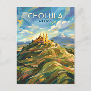 Große Pyramide von Cholula Mexiko Postkarte