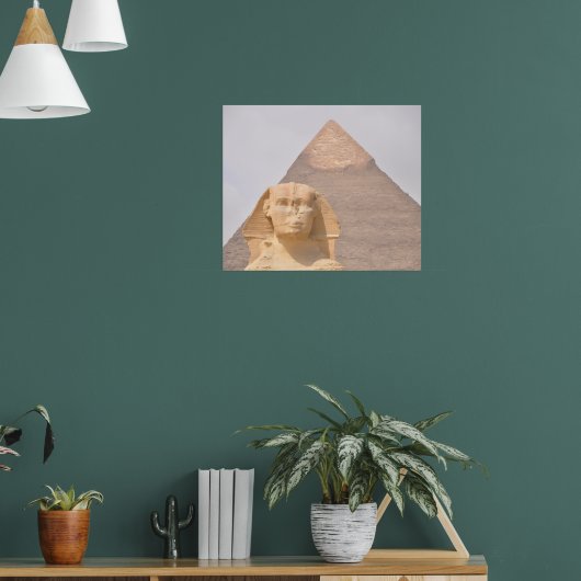 Große Pyramide von Giza Ägypten Sphinx Monument Wü Poster (Wohnzimmer 1)