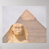 Große Pyramide von Giza Ägypten Sphinx Monument Wü Poster (Vorne)