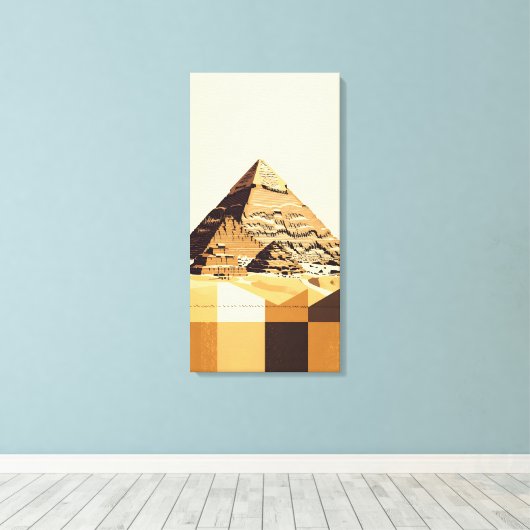 Große Pyramide von Giza Leinwanddruck (Insitu (Holzboden))