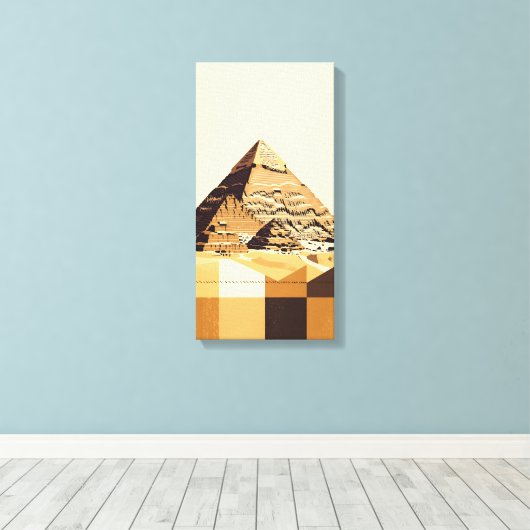 Große Pyramide von Giza Leinwanddruck (Insitu (Holzboden))