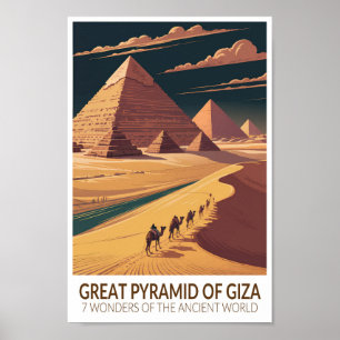 Große Pyramide von Giza Sieben Weltwunder Poster