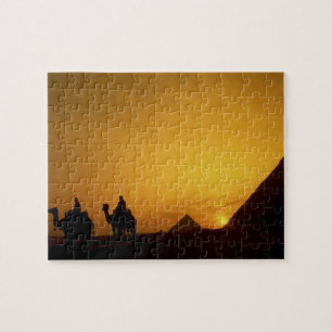 Große Pyramiden von Giza, Ägypten bei Sonnenunterg Puzzle
