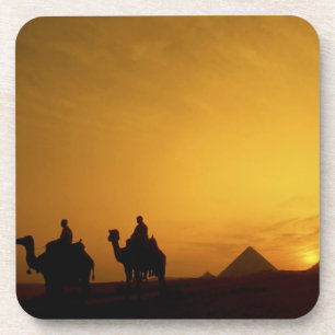 Große Pyramiden von Giza, Ägypten bei Sonnenunterg Untersetzer
