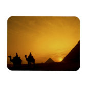 Große Pyramiden von Gizeh, Ägypten bei Sonnenunter Magnet (Horizontal)