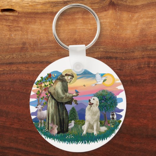 Große Pyrenäen (#1) Schlüsselanhänger (Vorderseite)