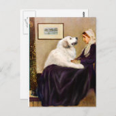 Große Pyrenäen 2 - Madame de Siestler Postkarte (Vorne/Hinten)