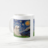 Große Pyrenäen 2 - Starry Night Kaffeetasse (Vorderseite Links)