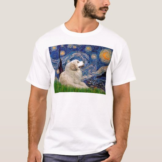 Große Pyrenäen 2 - Starry Night T-Shirt (Vorderseite)