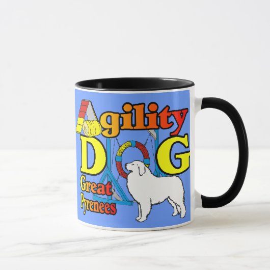 Große Pyrenäen Agility Geschenke Tasse (Rechts)