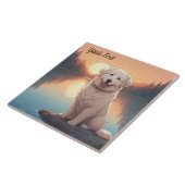 Große Pyrenäen am See Fliese (Seite)