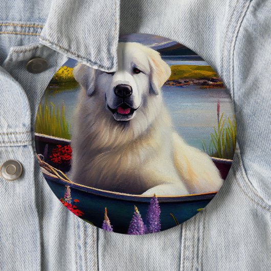 Große Pyrenäen auf dem Paddle: Ein Landschaftliche Button (Beispiel)