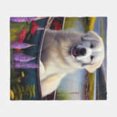 Große Pyrenäen auf dem Paddle: Ein Landschaftliche Fleecedecke (Vorderseite (Horizontal))