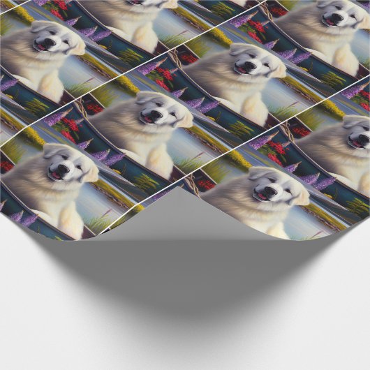 Große Pyrenäen auf dem Paddle: Ein Landschaftliche Geschenkpapier (Ecke)