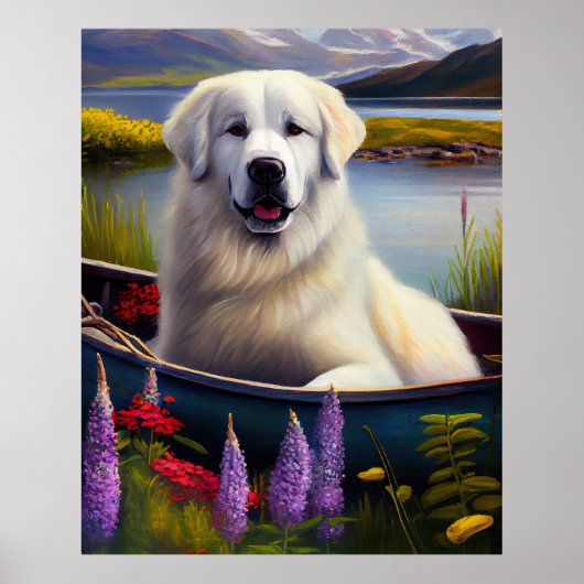 Große Pyrenäen auf dem Paddle: Ein Landschaftliche Poster (Vorne)