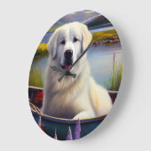 Große Pyrenäen auf dem Paddle: Ein Landschaftliche Wanduhr (Winkel)