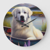 Große Pyrenäen auf dem Paddle: Ein Landschaftliche Wanduhr (Vorderseite)