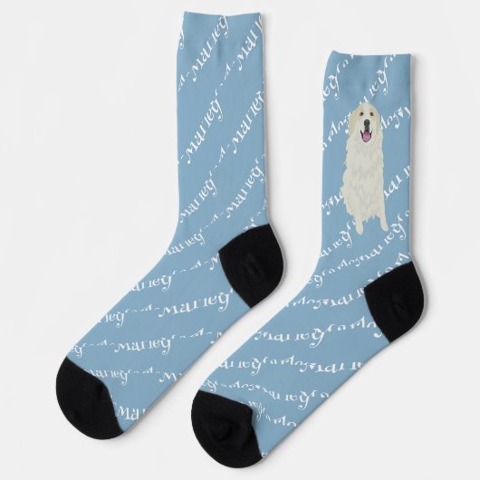Große Pyrenäen-Badger-Markierungen Socken (Linkes Detail)