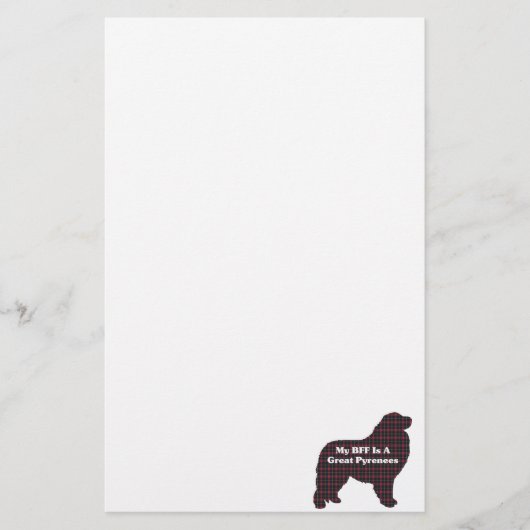 Große Pyrenäen-BESTE FREUNDIN Briefpapier (Vorderseite)