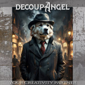 Große Pyrenäen - Decoupage - Seidenpapier