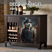 Große Pyrenäen - Decoupage - Seidenpapier