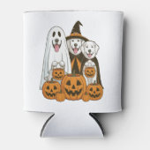 Große Pyrenäen Dog Ghost Hexenmeister Halloween Ma Dosenkühler (Vorderseite)