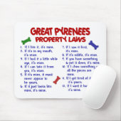 GROSSE PYRENÄEN-Eigentums-Gesetze 2 Mousepad (Mit Mouse)