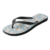 Große Pyrenäen Falten und Knochen Flip Flops Badesandalen (Schrägansicht)