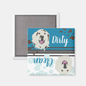 Große Pyrenäen Geschirrspüler dreckig/sauber Magnet (Vorderseite/Rückseite)