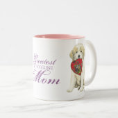 Große Pyrenäen Herzliche Mama Zweifarbige Tasse (VorderseiteRechts)