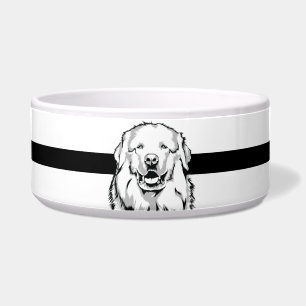 Große Pyrenäen Hund Abstraktes Kunstdesign Napf