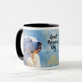 Große Pyrenäen Hund beeindruckend malerisch Tasse (Vorderseite Links)