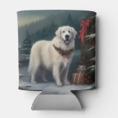 Große Pyrenäen Hund im Schnee Weihnachten Dosenkühler (Rückseite)