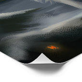 Große Pyrenäen Hund im Schnee Weihnachten Poster (Ecke)