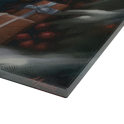 Große Pyrenäen Hund im Schnee Weihnachten Schneidebrett (Ecke)