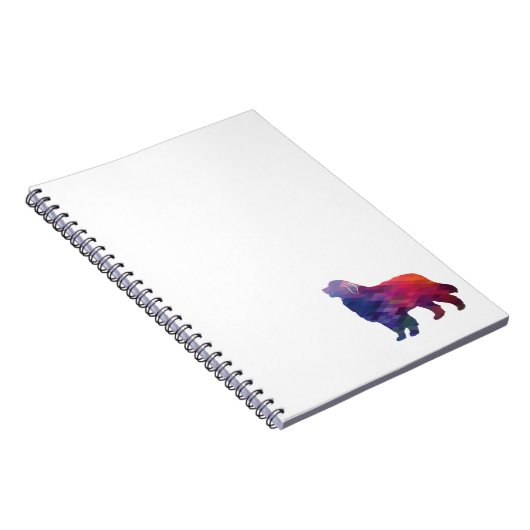 Große Pyrenäen Hund Rasse Geo Silhouette Lila Notizblock (Rechte Seite)